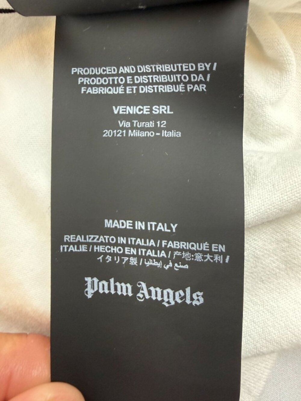 Palm Angels Foggy Logo White T-Shirt Graphic Tee Size XL - Picture 9 of 12